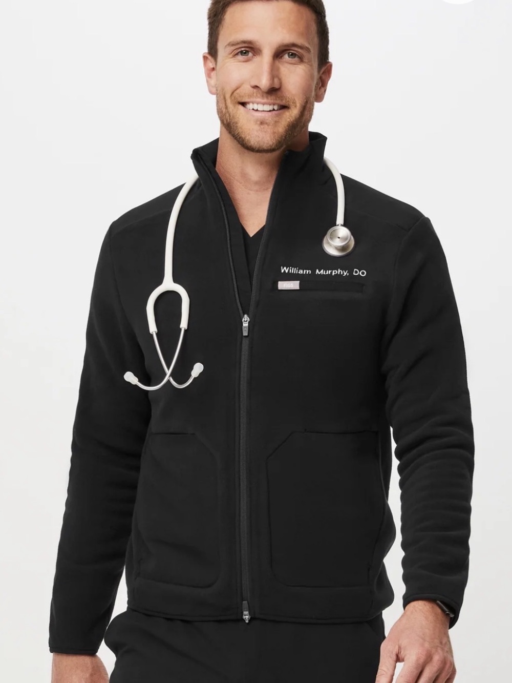 FIGS Men's On-Shift Fleece Jacket Black